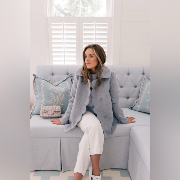 Gal Meets Glam - Aubrey Scalloped Houndstooth Check Coat - Picture 4 of 7